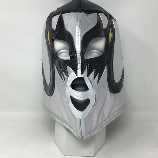 Máscara luchador plata con negro