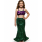 Cola Sirena Licra Verde