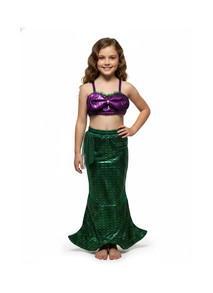 Cola Sirena Licra Verde