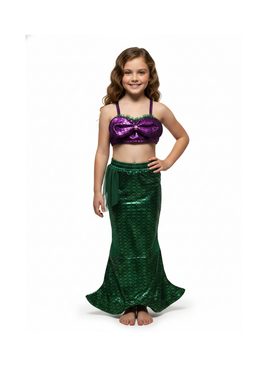 Cola Sirena Licra Verde