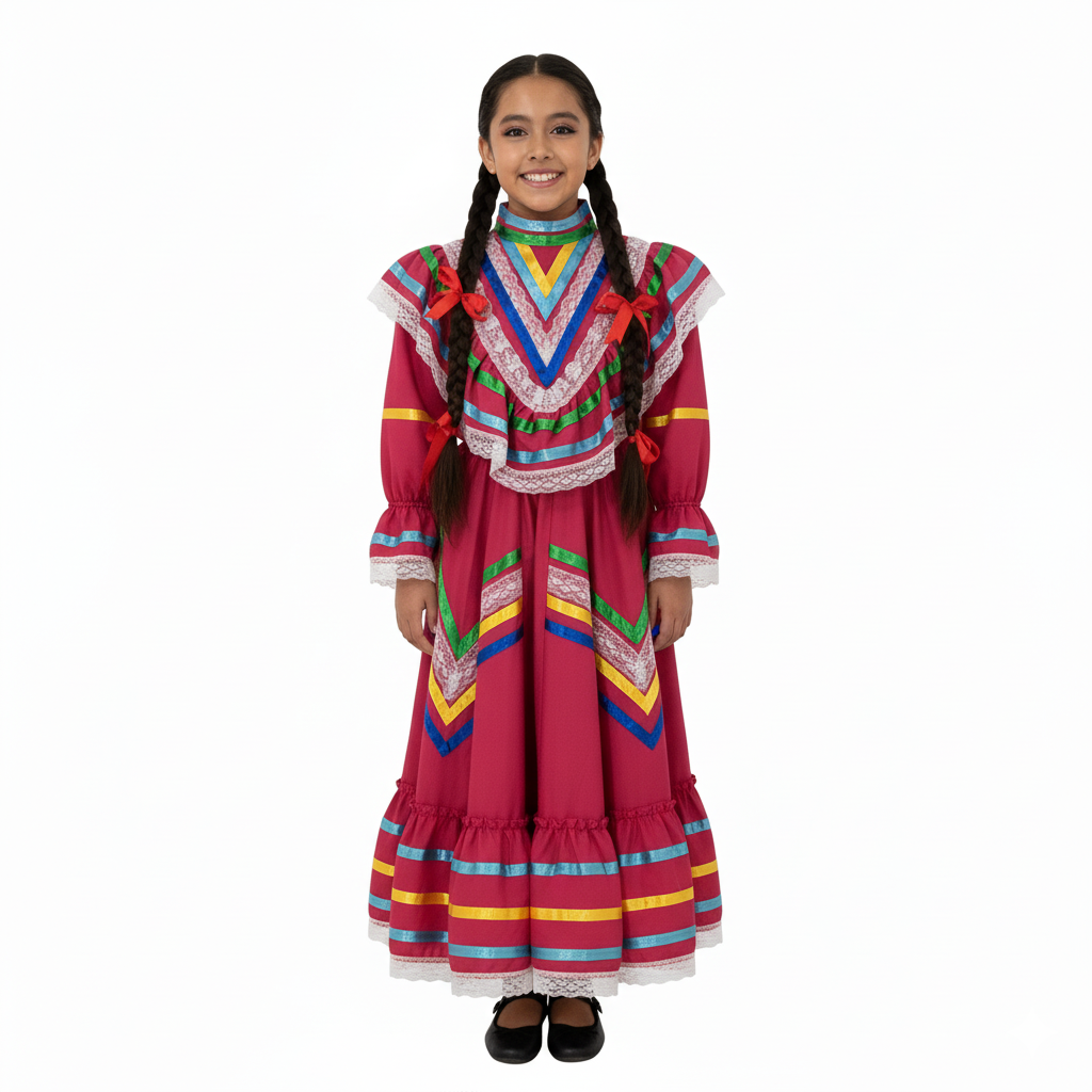 Vestido Jalisco rosa
