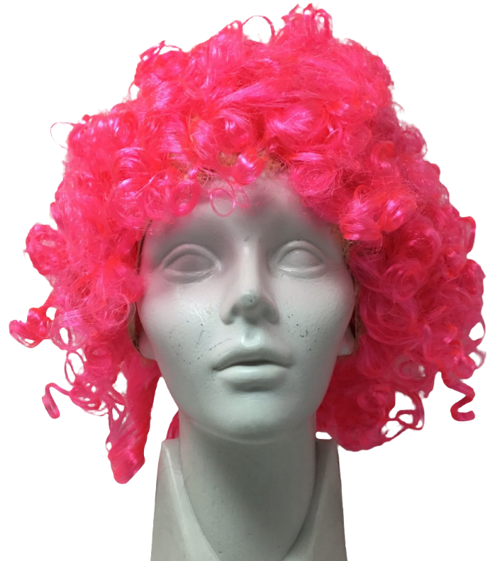 Peluca afro coral