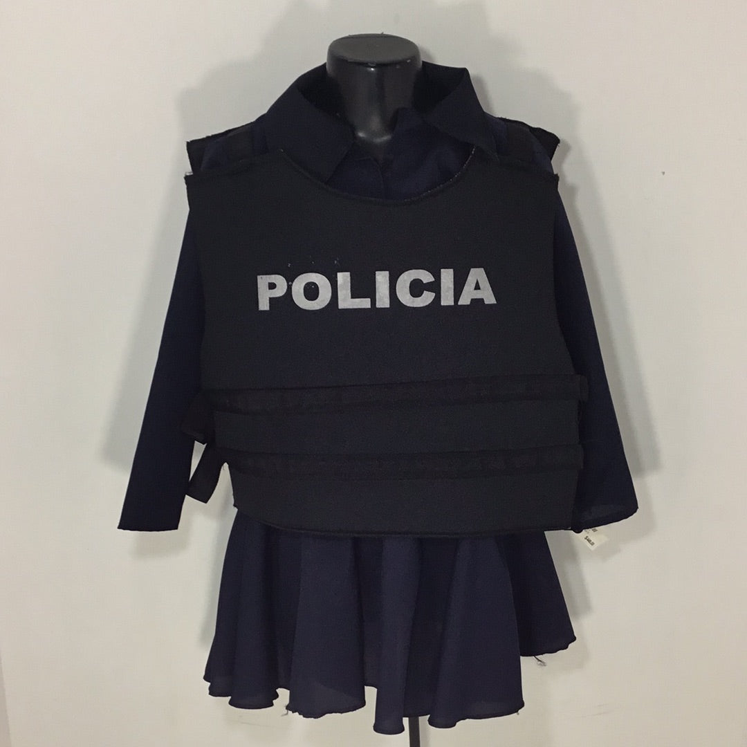 Disfraz policía niña