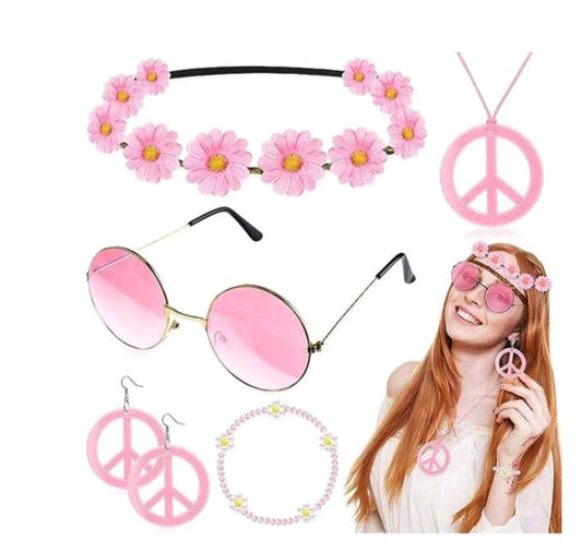 Conjunto hippie rosa/morado