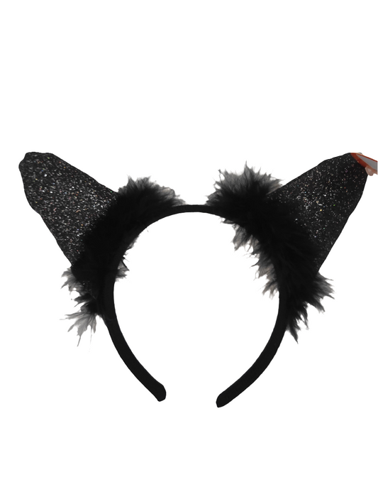 Headband black cat