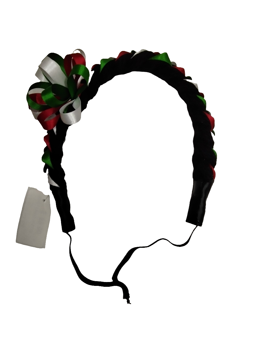 Trenza c/moño tricolor