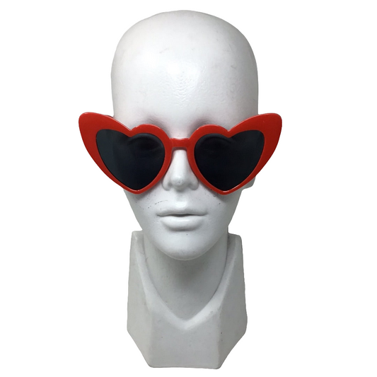 Lentes corazón rojo