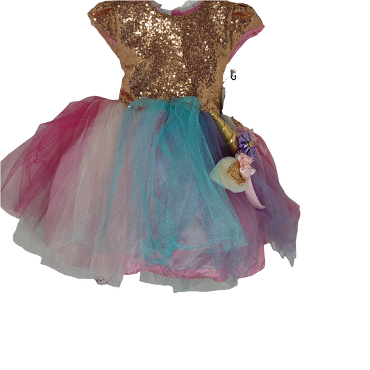 Disfraz princesa unicornio corto