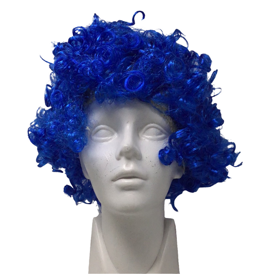 Peluca afro azul