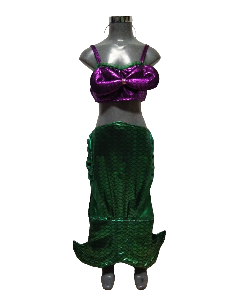 Cola Sirena Licra Verde
