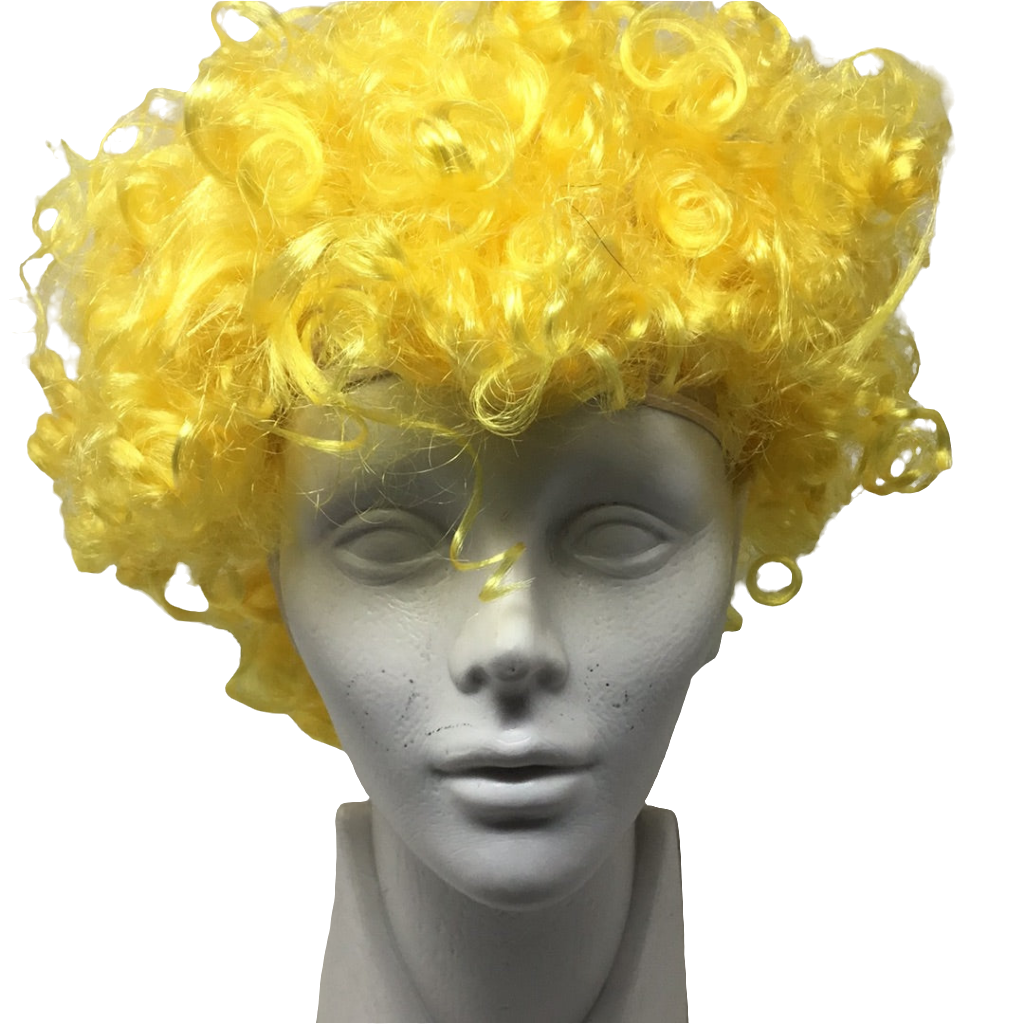 Peluca afro amarilla