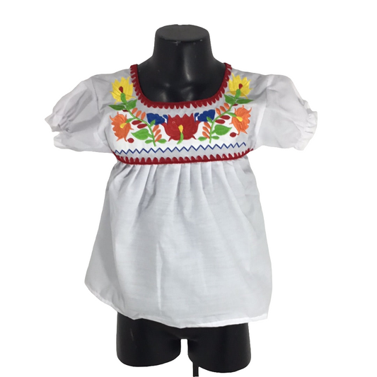 Blusa Adelita bordada roja