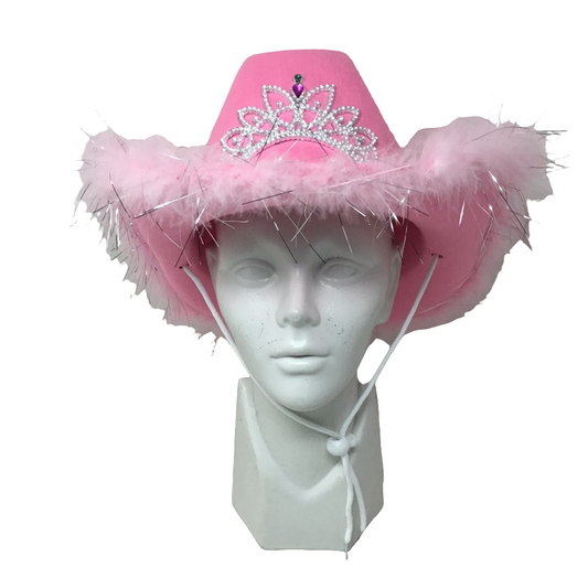 Texana con peluche rosa