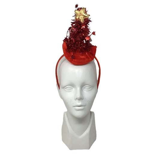 Diadema pino escarcha rojo