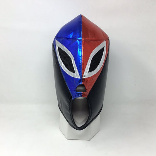 Máscara de luchador azul y rojo