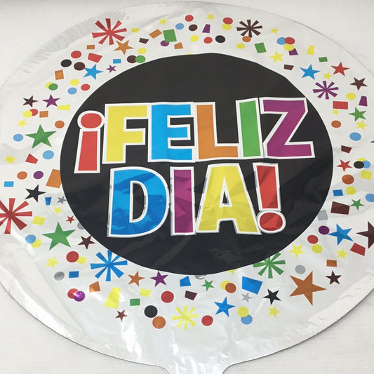 Globo feliz día blanco