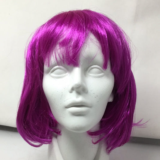 Peluca corta púrpura