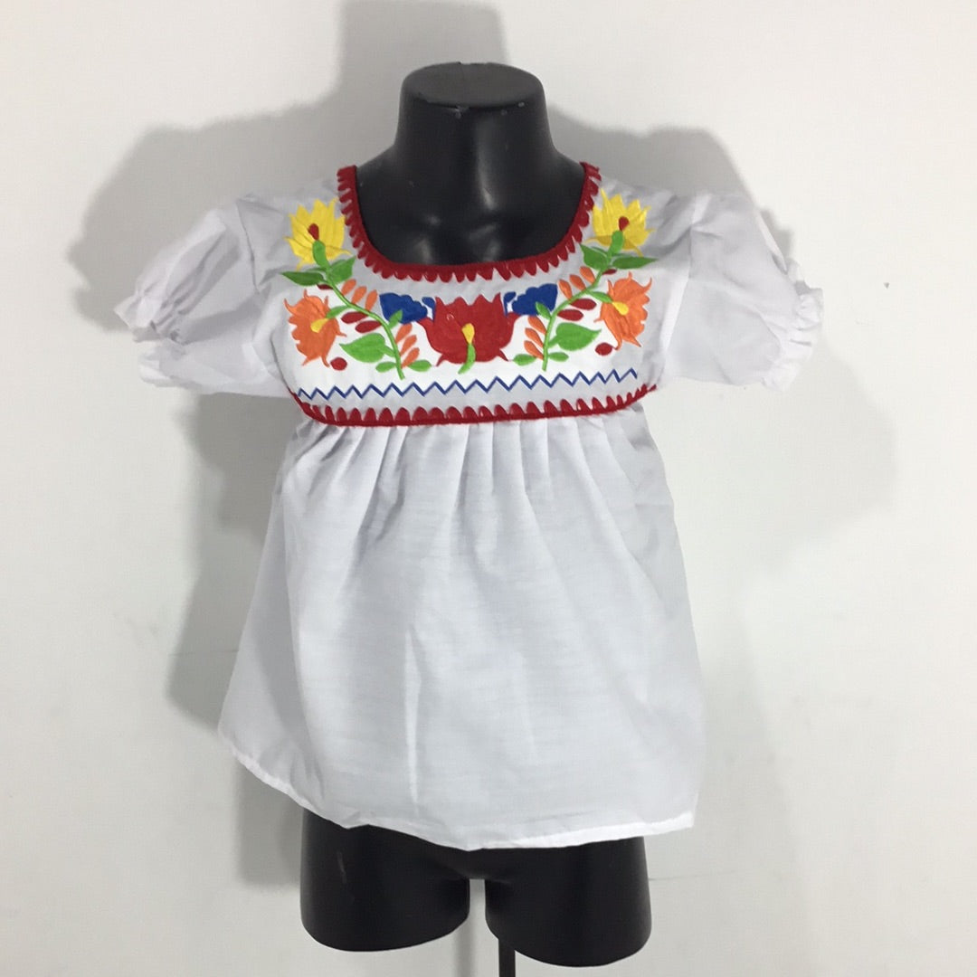 Blusa Adelita bordada roja