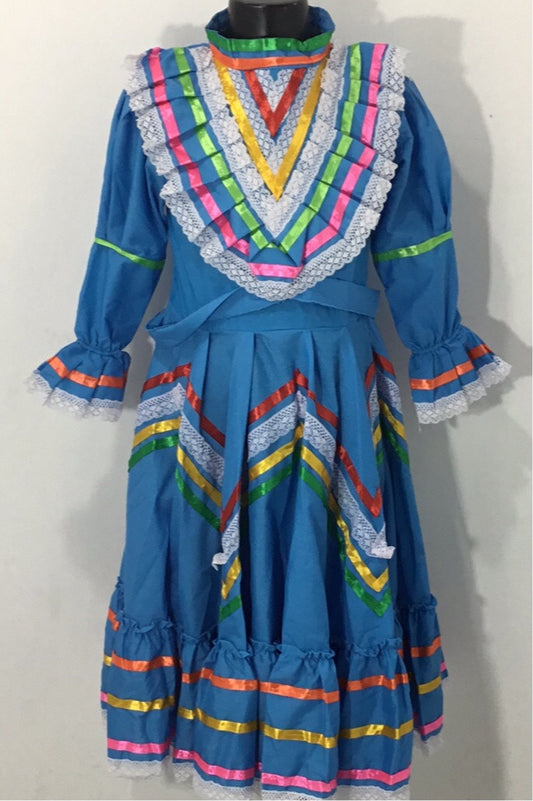 Vestido Jalisco azul cielo