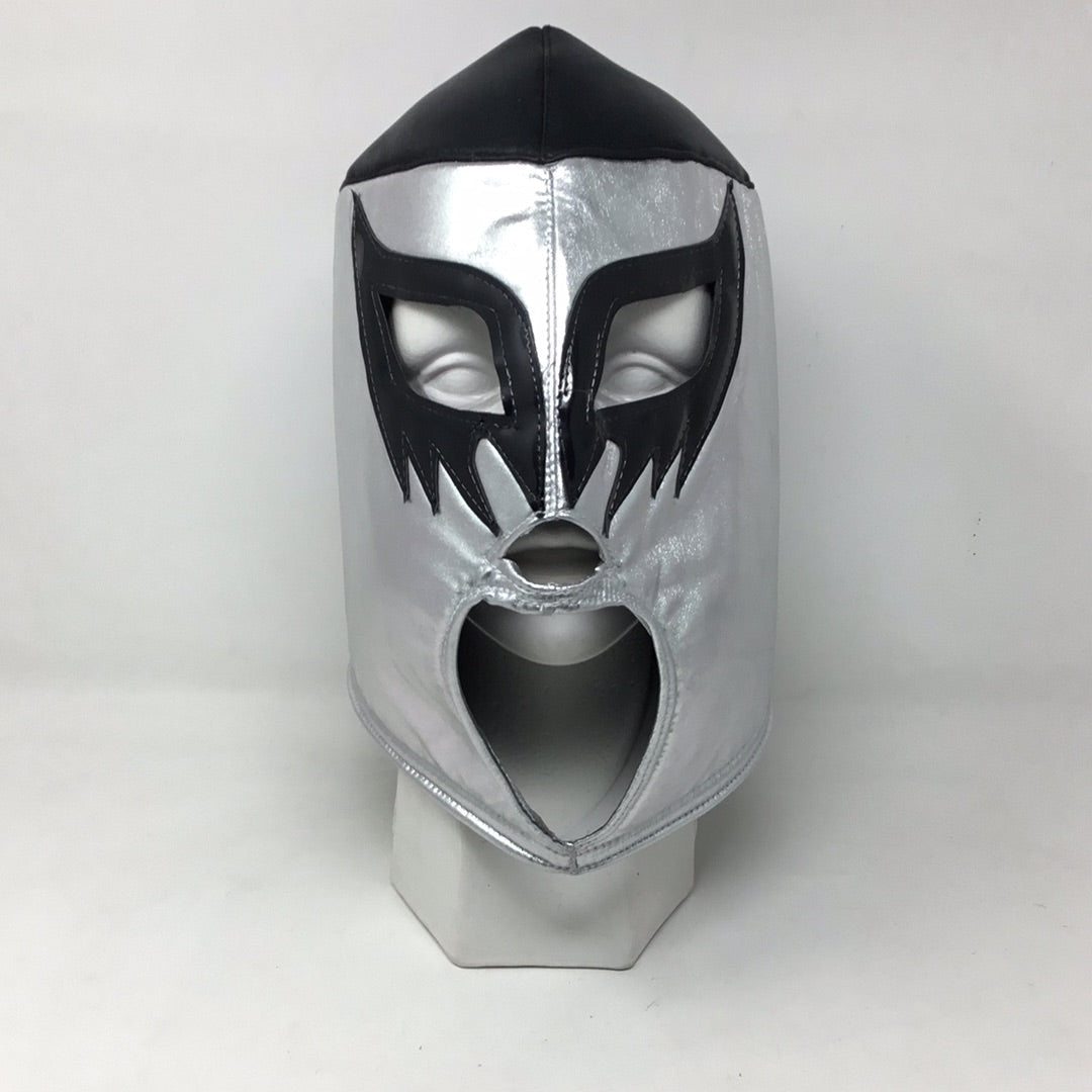 Máscara luchador plata con negro Casita de Andy Tienda de Disfraces