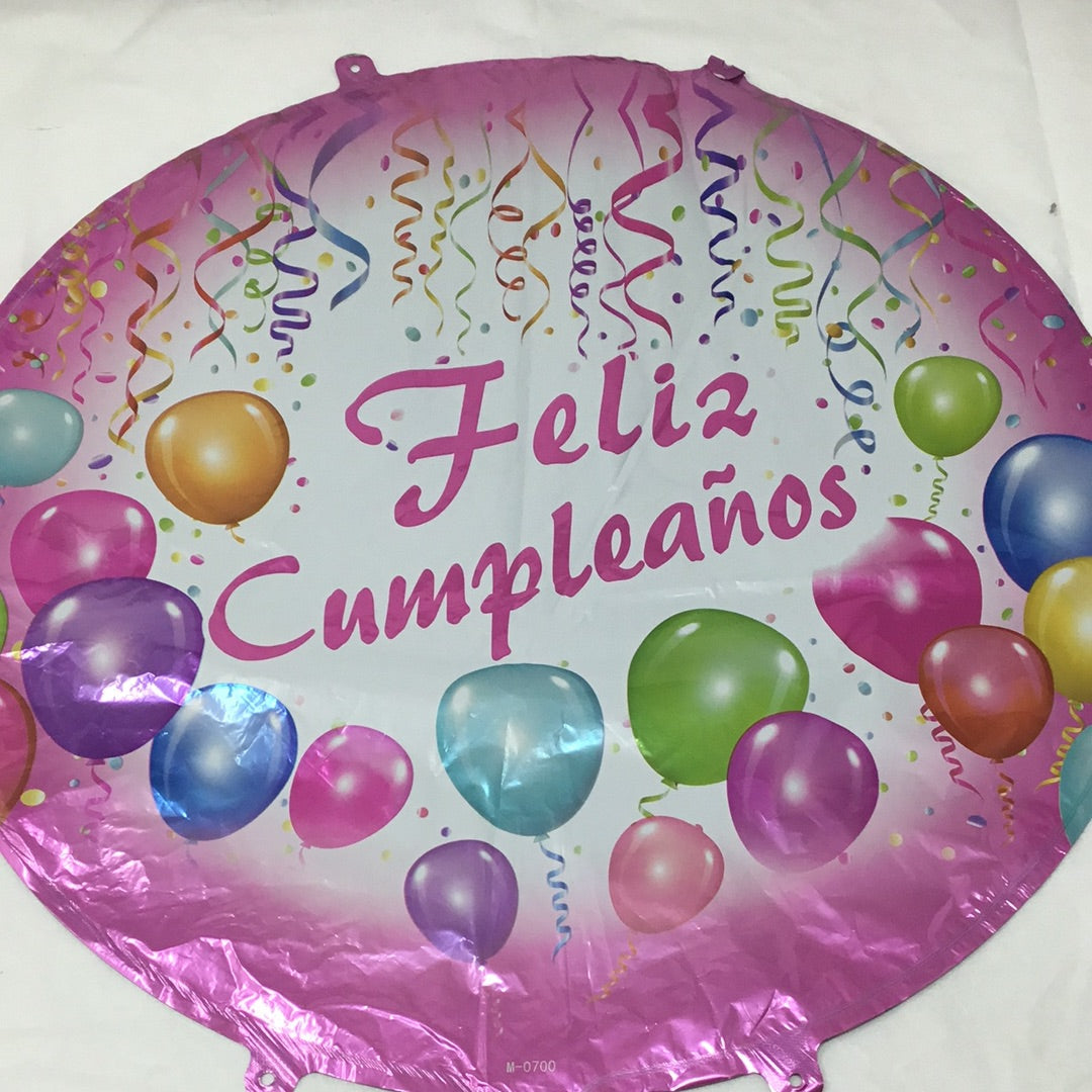 Globo cumpleaños rosa globos