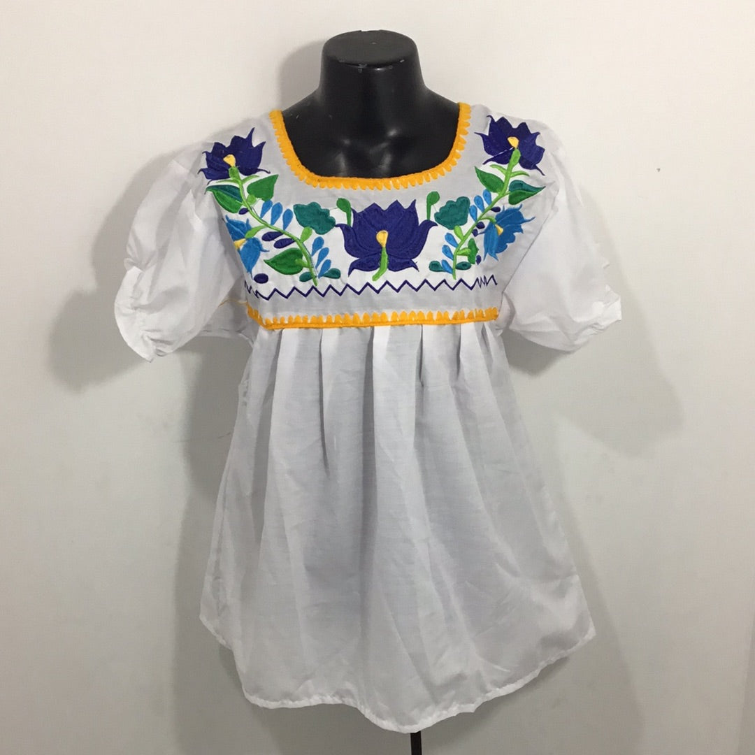 Blusa Adelita bordada amarilla