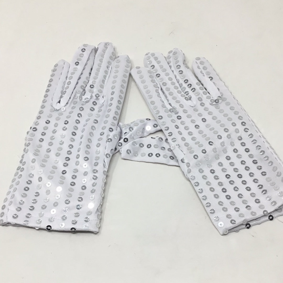 Guantes cortos lentejuelas