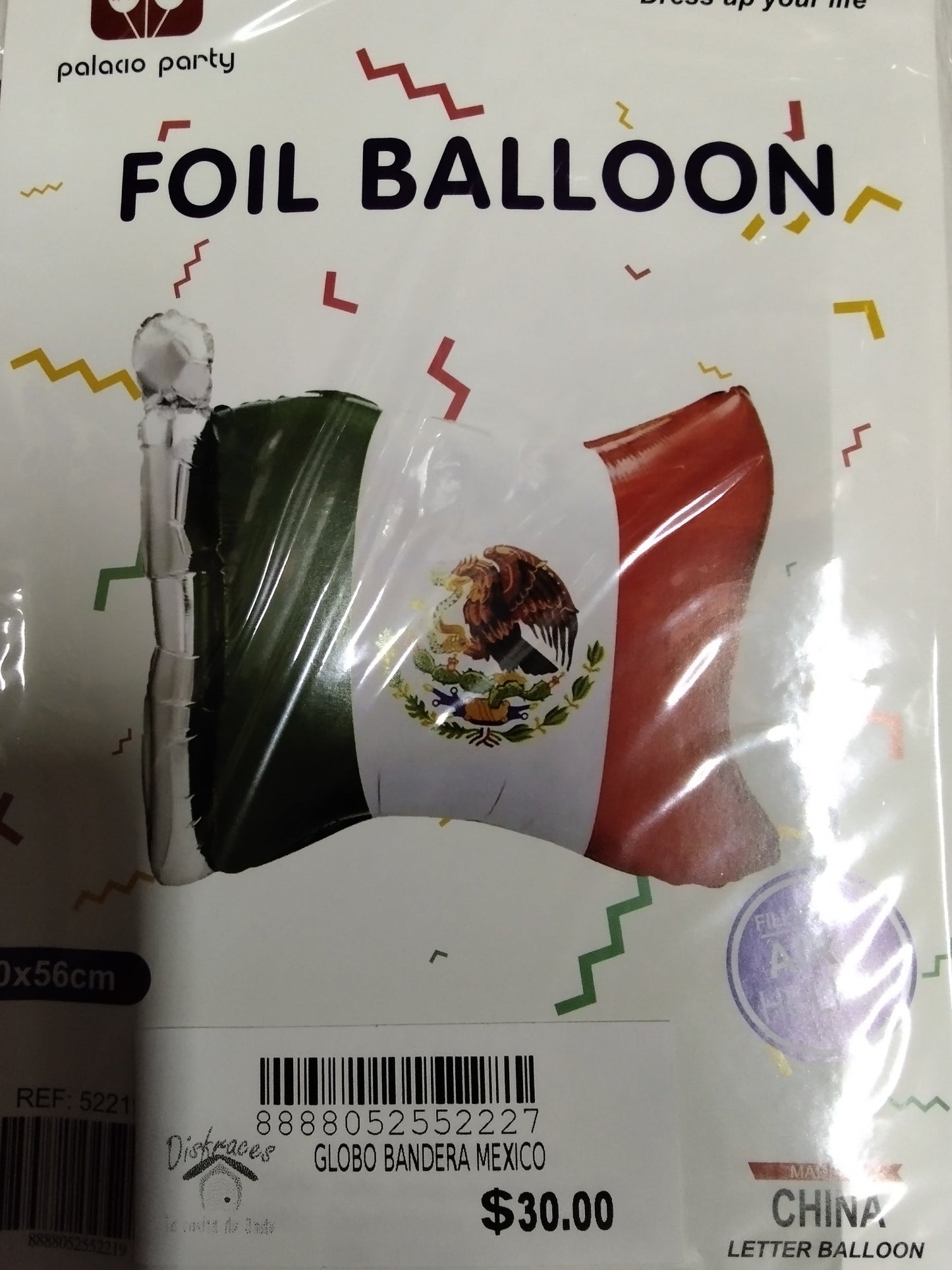 Globo bandera mexico