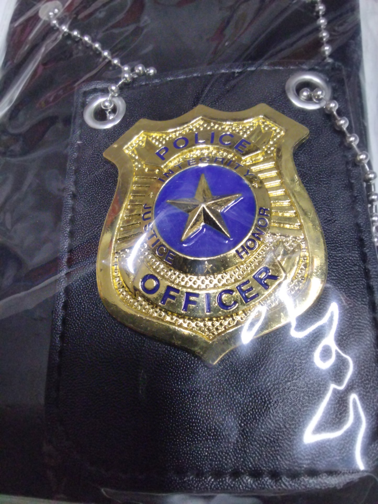 Placa policia dorada