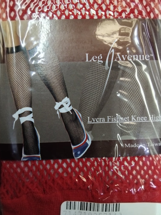 Fishnet knee rojo leg