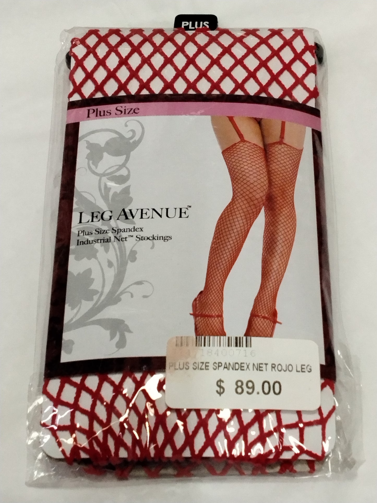 Plus size Spandex net rojo leg