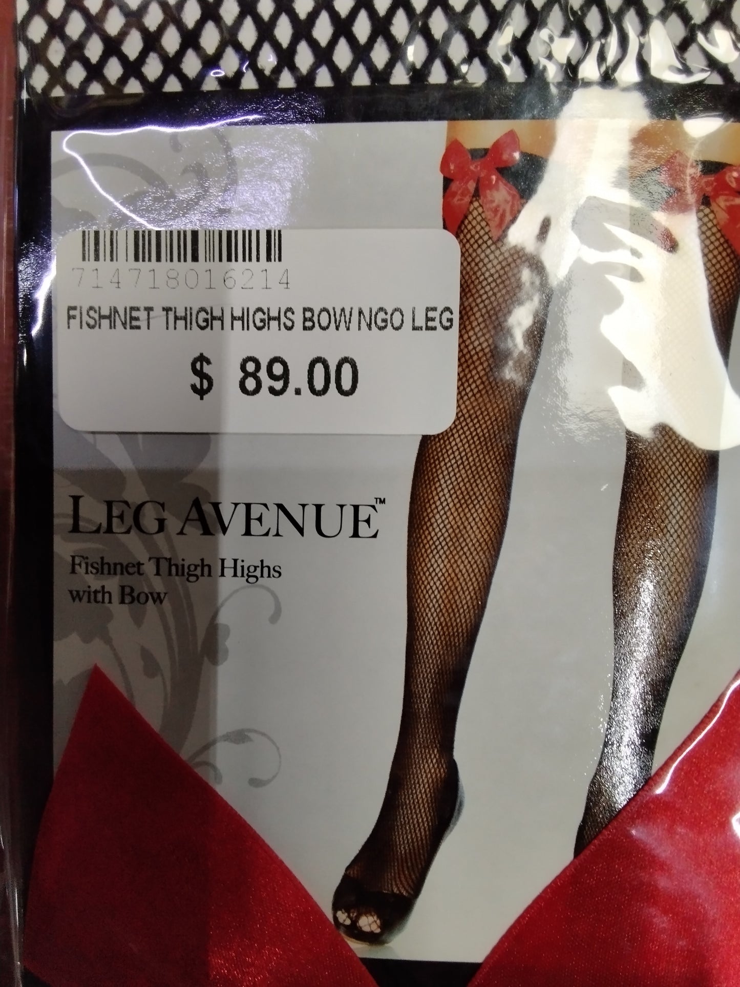 Fishnet thigs highs bow leg