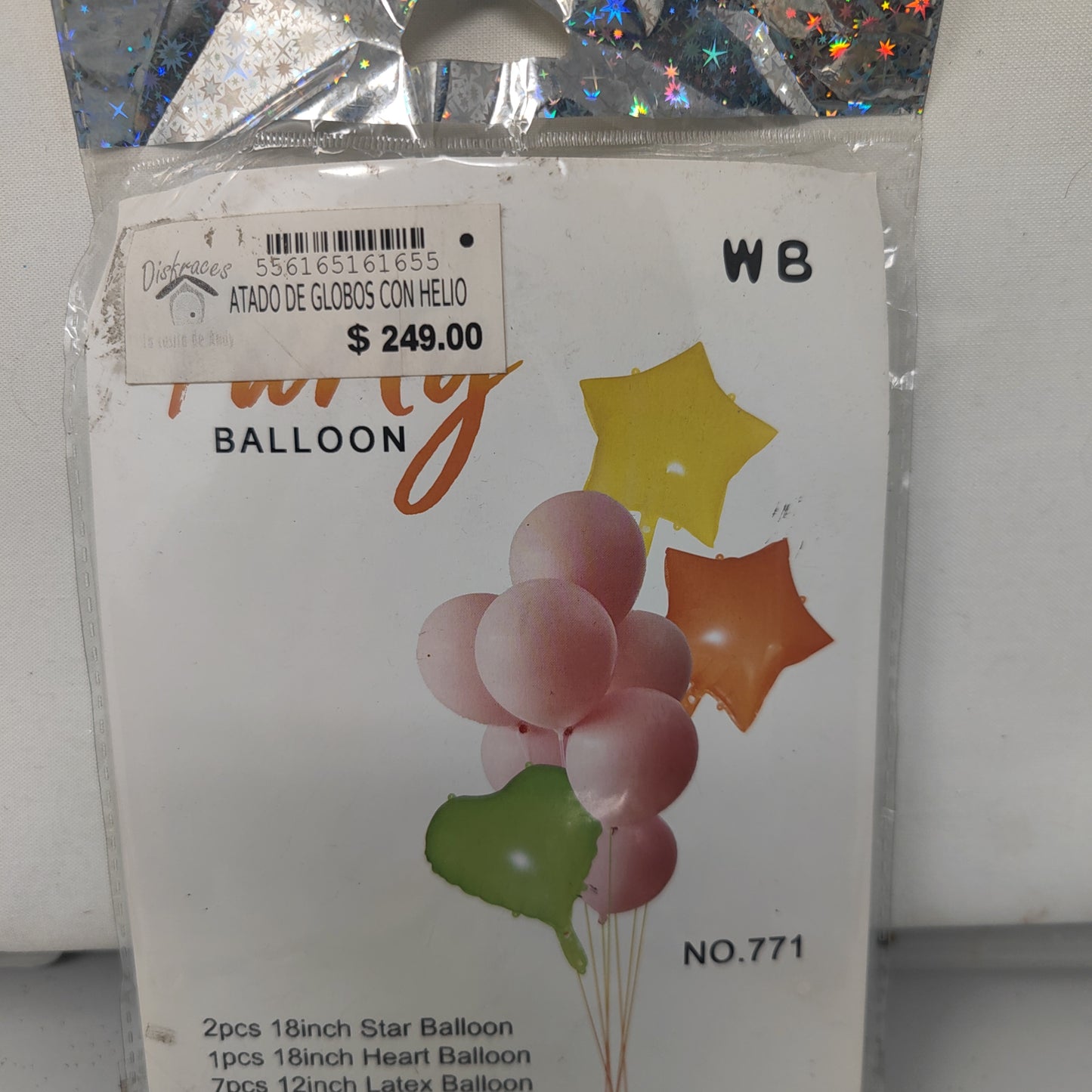 Atado de globos con helio