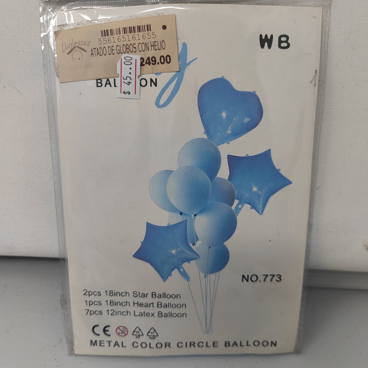 Atado de globos con helio