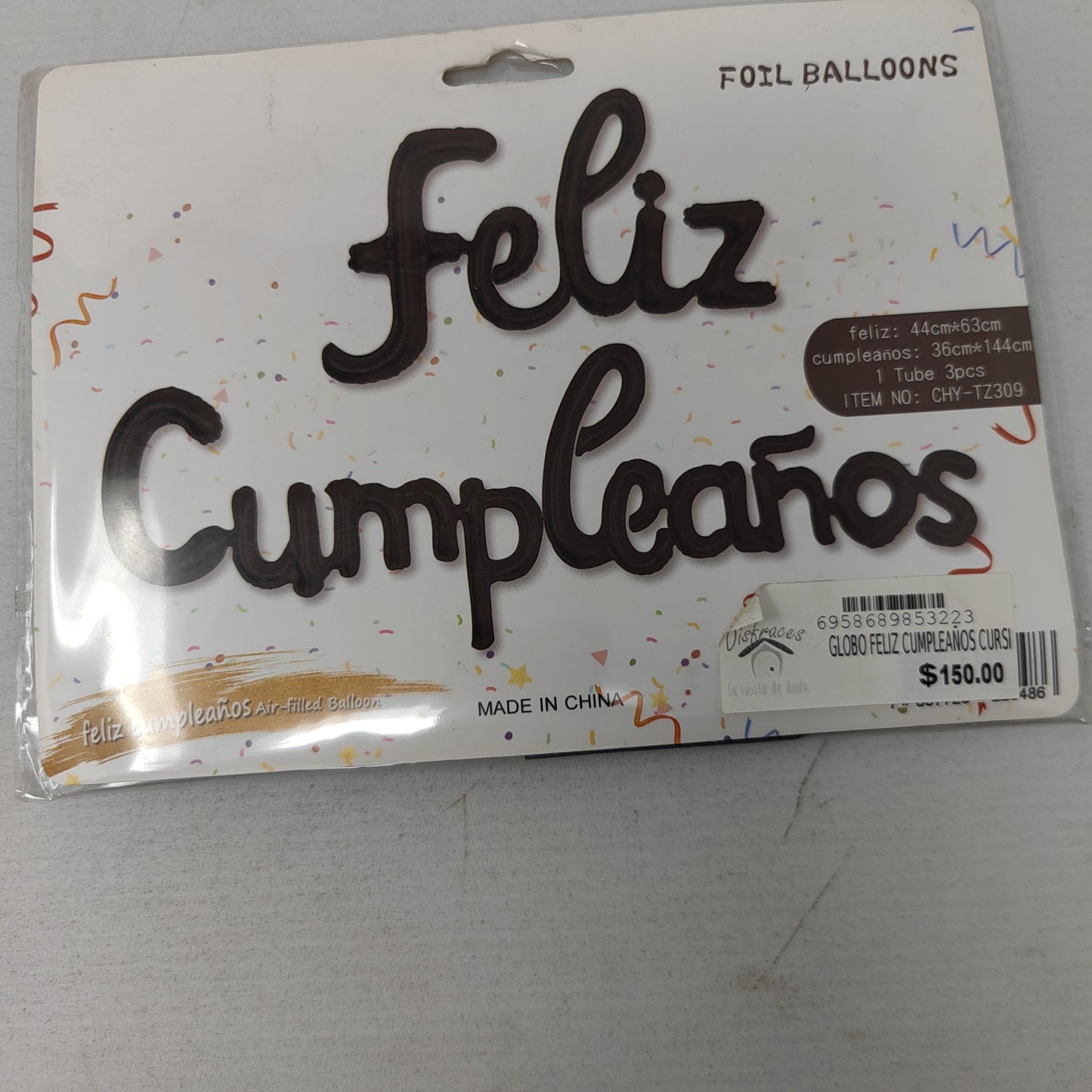 Globo feliz cumpleaños cursi