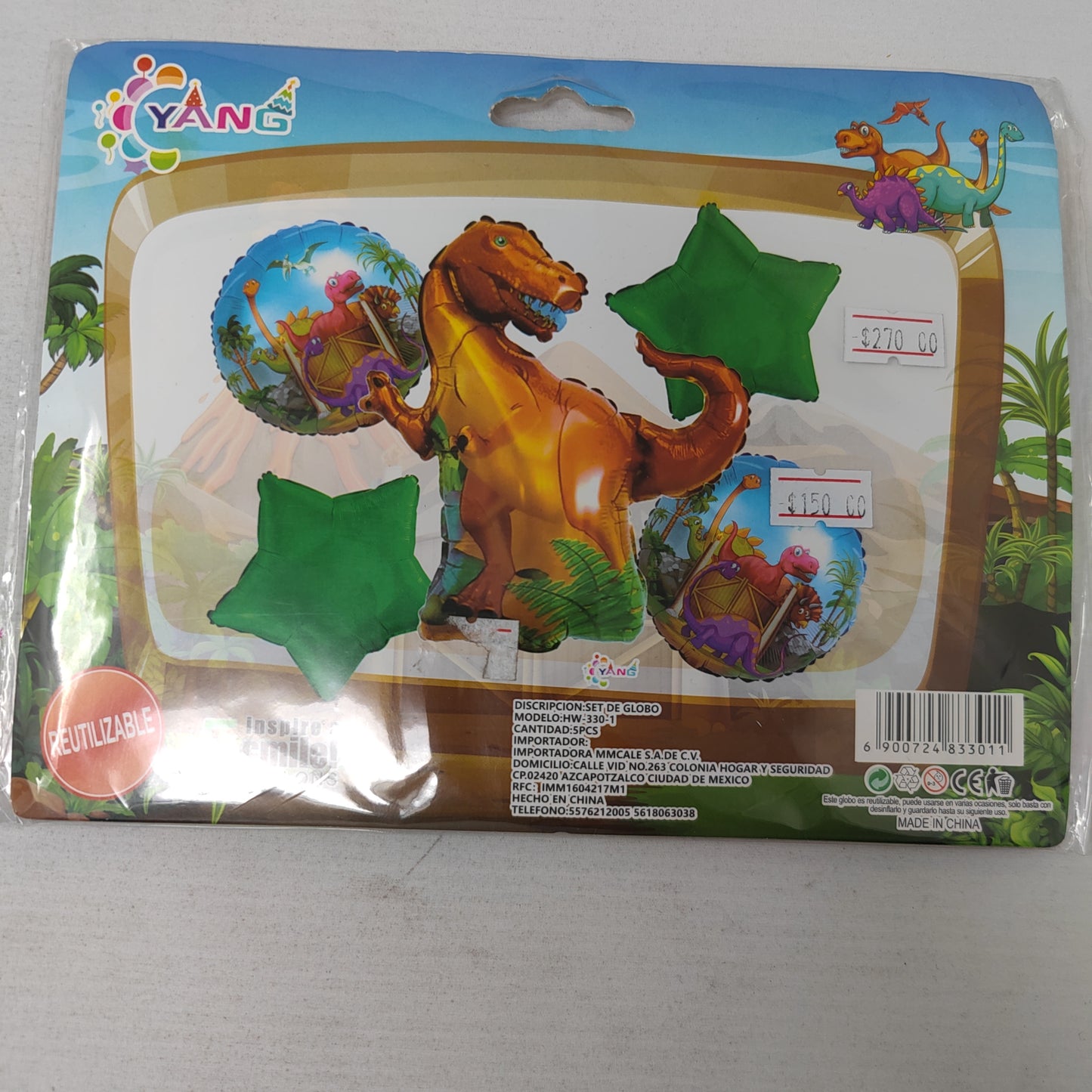 Kit dino globo